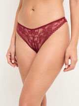 MARTINE TANGA DENTELLE ROUGE