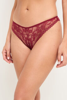 MARTINE TANGA DENTELLE ROUGE