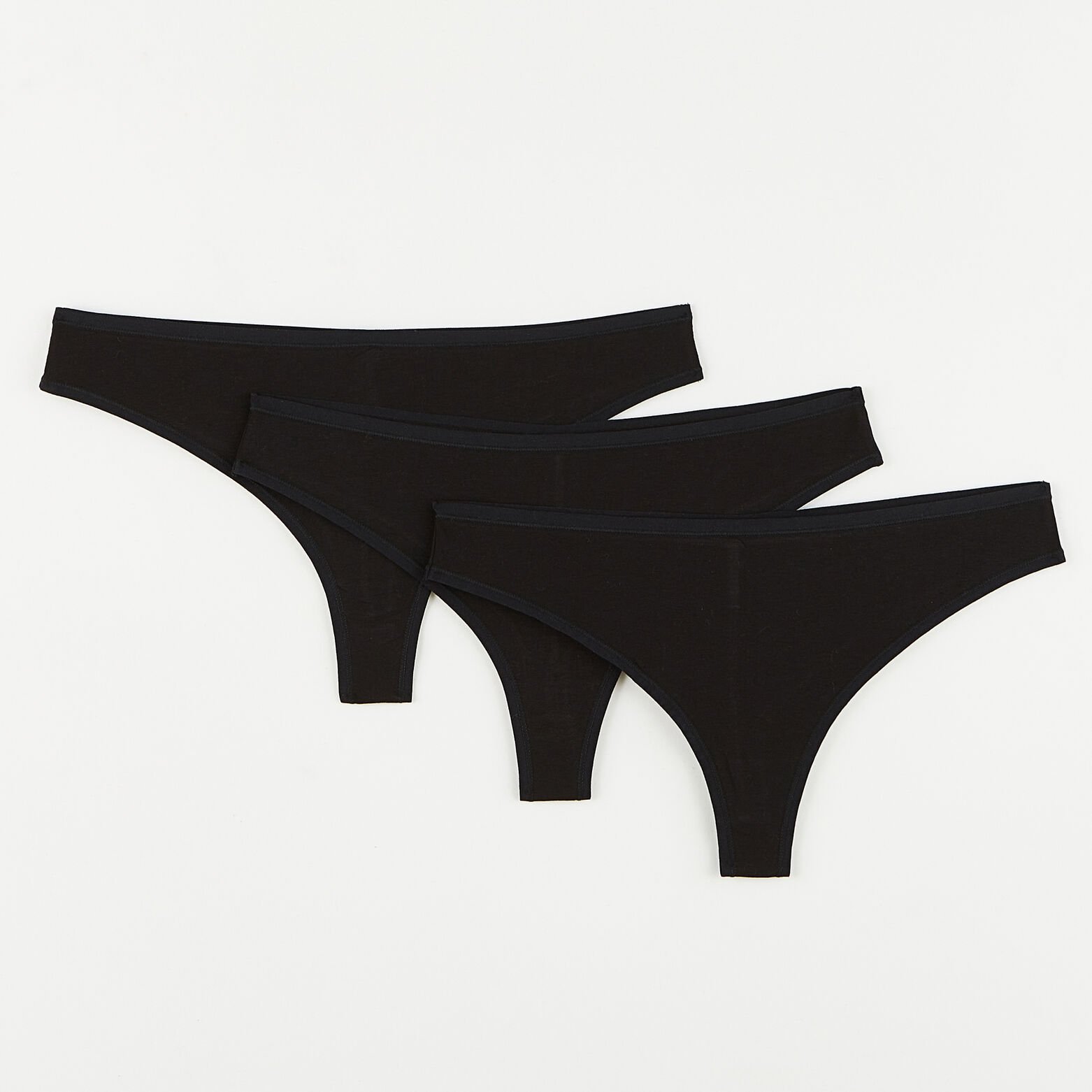 GERALDINE LOT TANGA X3 COTON BIO NOIR