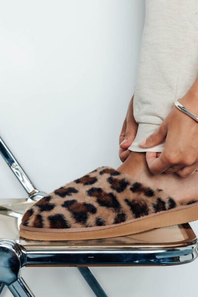 CHAUSSONS FEMME LEOPARD MULTICO MARRON