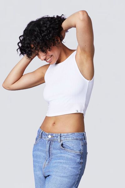 CROP TOP BRASSIERE INTEGREE BLANC