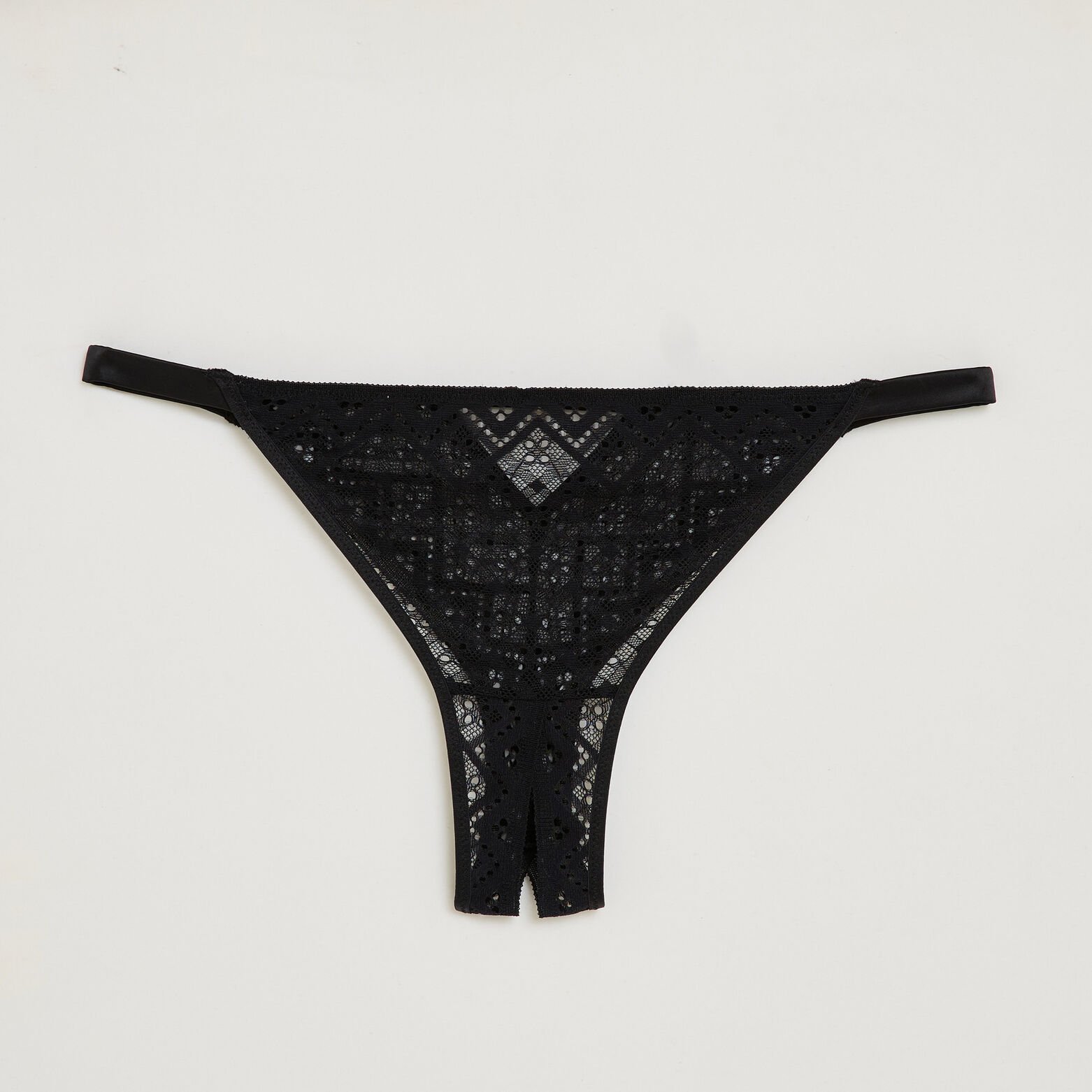BLONDIE TANGA FENDU DENTELLE NOIR