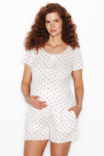 INSOMNIA PYJAMA 2 PIECES GROSSESSE MULTICO BLANC