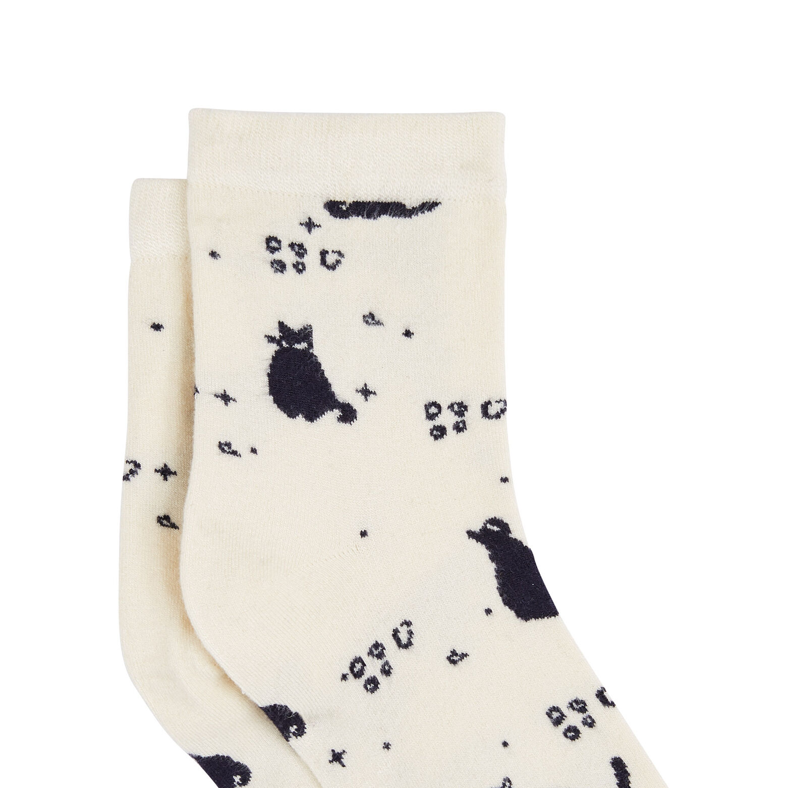 CRUMBLE CHAUSSETTES CHATS MULTICO BLANC