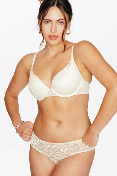 SOUTIEN-GORGE AMPLIFORME DENTELLE ECRU