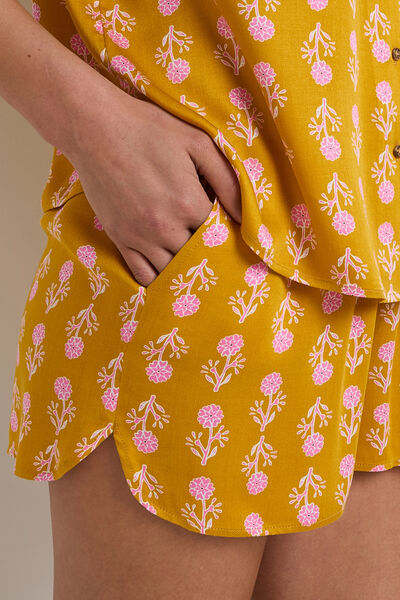 GABRIELLE PYJAMA SHORT MULTICO JAUNE