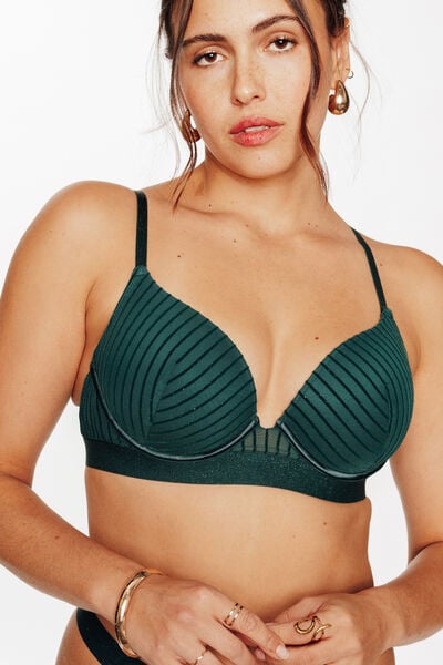 SOUTIEN-GORGE AMPLIFORME TULLE VERT