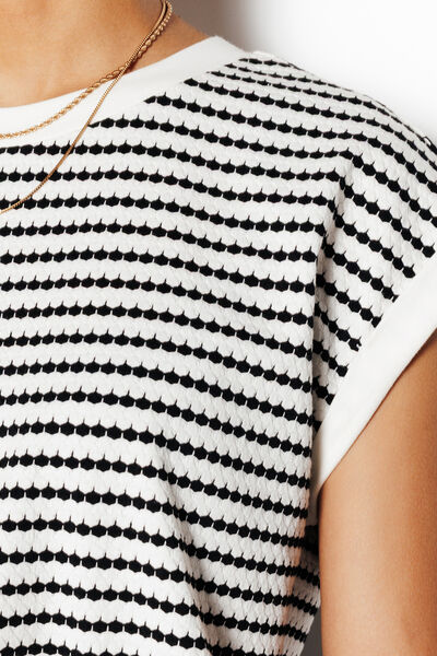 TSHIRT MANCHES COURTES MULTICO BLANC