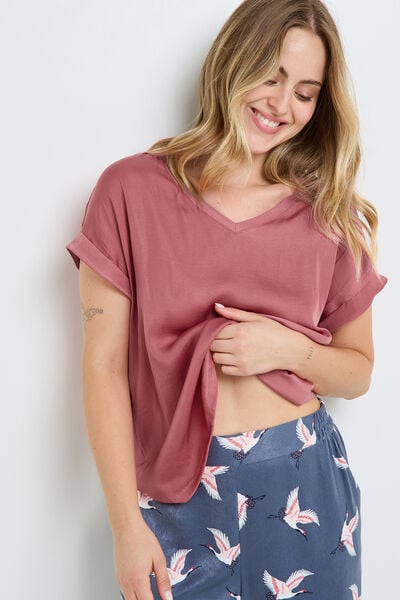HEASY TEE-SHIRT MANCHES COURTES ROSE