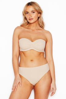 PERLE MAILLOT DE BAIN CULOTTE HAUTE ECRU