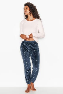 HOANI PYJAMA 2 PIECES VELOURS MARINE