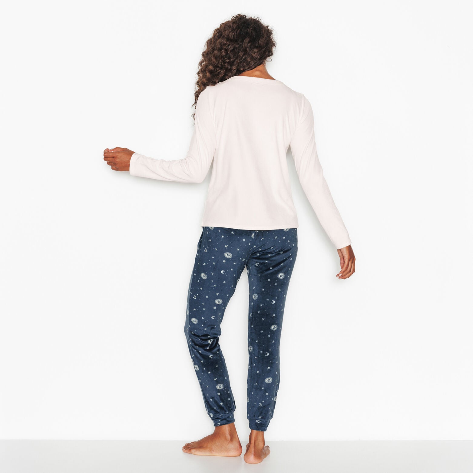 HOANI PYJAMA 2 PIECES VELOURS MARINE