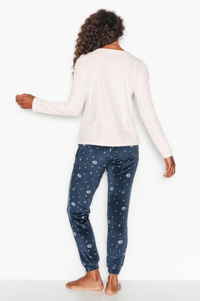 PYJAMA 2 PIECES VELOURS MARINE