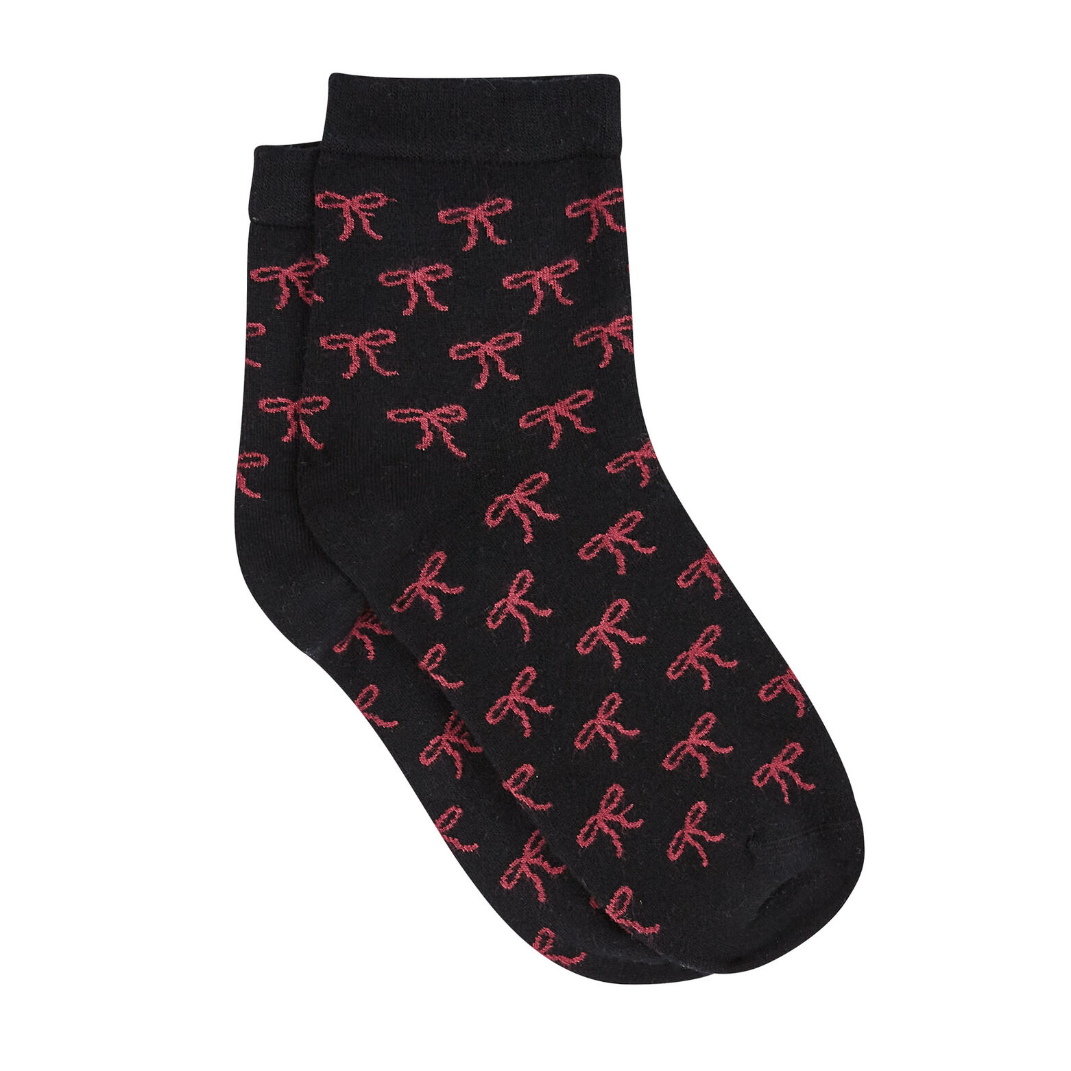 CERISE CHAUSSETTES NOEUDS MULTICO NOIR