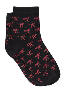 CERISE CHAUSSETTES NOEUDS MULTICO NOIR