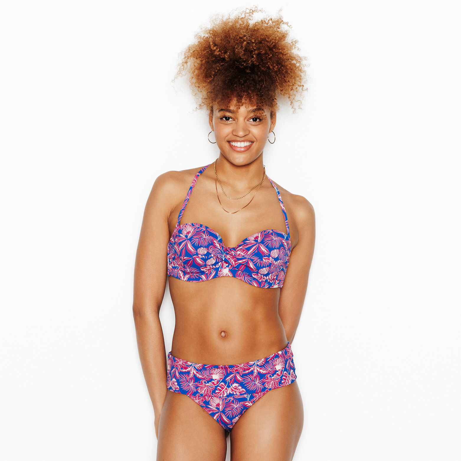 PUNCH MAILLOT DE BAIN BANDEAU MULTICO BLEU