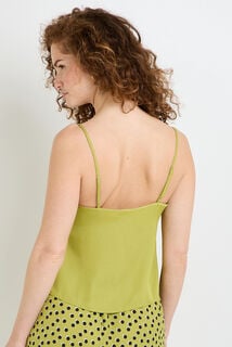 HALLY Top satin VERT
