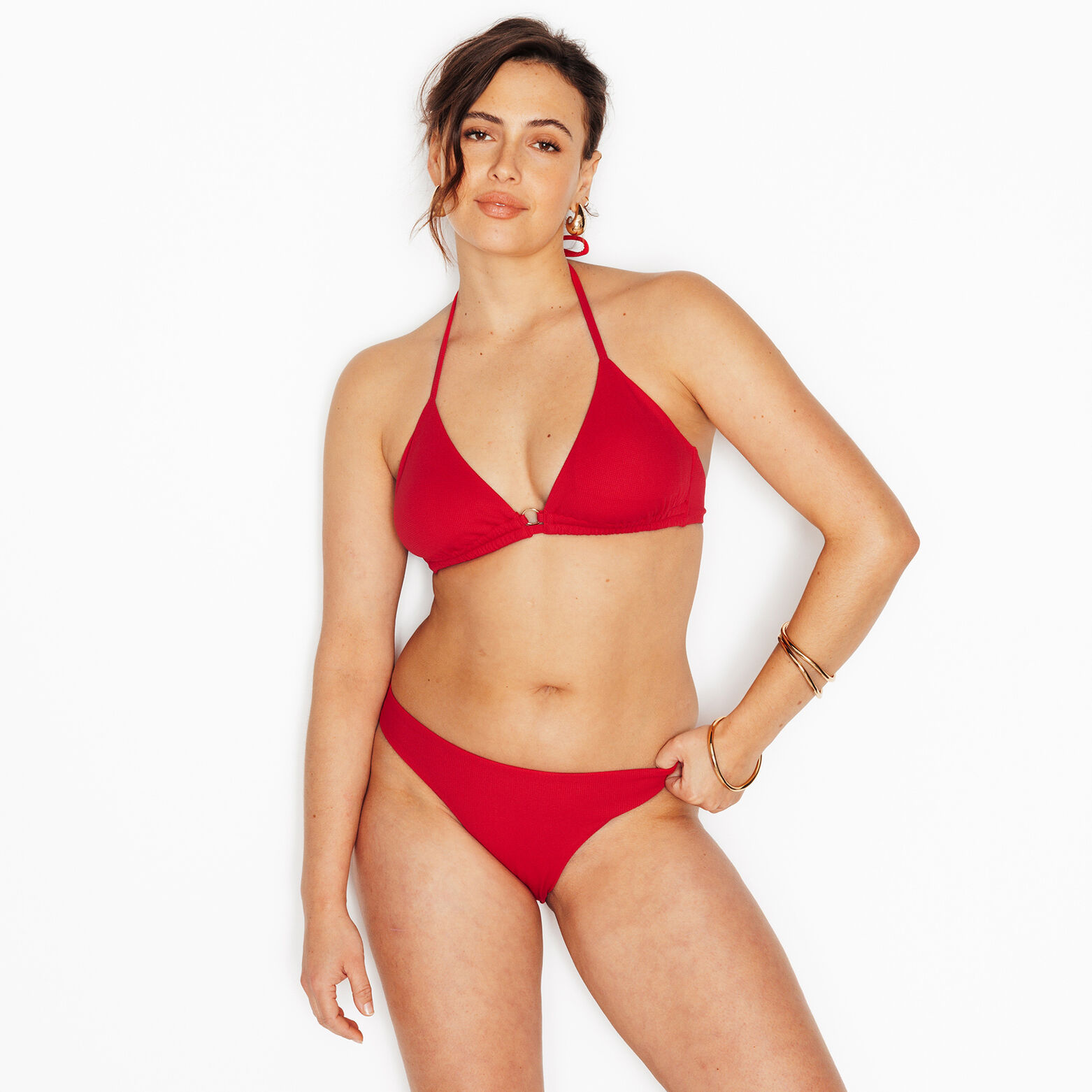MALOU Maillot de bain culotte midi ROUGE