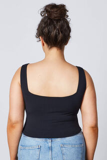 INDIE DEBARDEUR CROPTOP NOIR