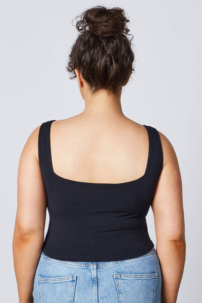 INDIE DEBARDEUR CROPTOP NOIR