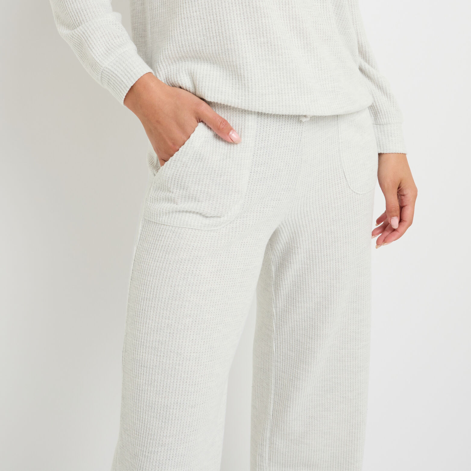 GAUFRETTE PANATALON DE PYJAMA GRIS CLAIR