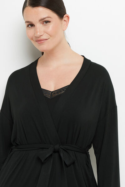 CAMILLE DESHABILLE VISCOSE NOIR
