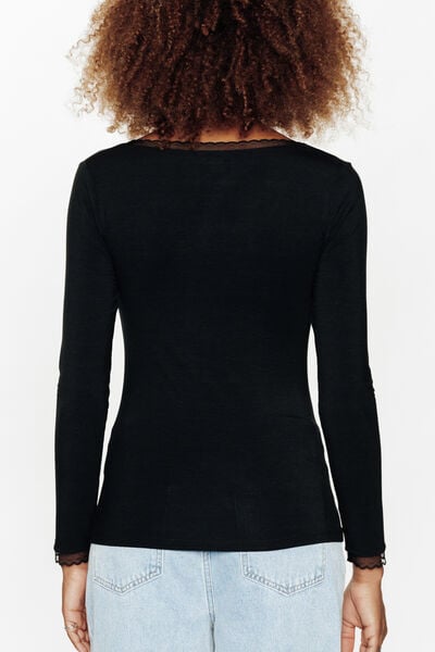 Tee-shirt manches longues NOIR