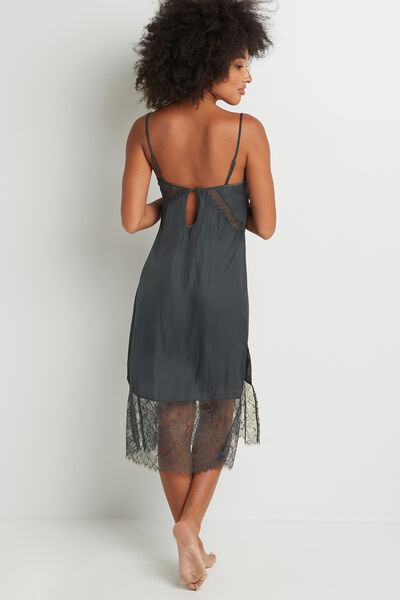 ARMENIE NUISETTE LONGUE SATIN GRIS