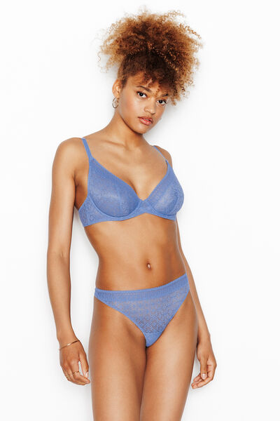 SWEET string dentelle BLEU