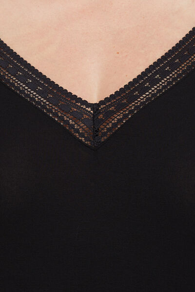 CAMILLE T-SHIRT MANCHES LONGUES VISCOSE NOIR
