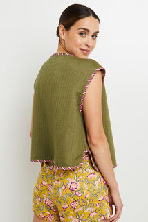 FRIDA GILET SANS MANCHES  MULTICO VERT