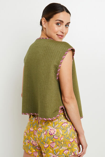 GILET SANS MANCHES MULTICO VERT