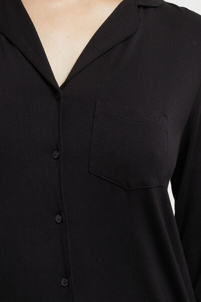 CAMILLE LIQUETTE MANCHES LONGUES VISCOSE NOIR