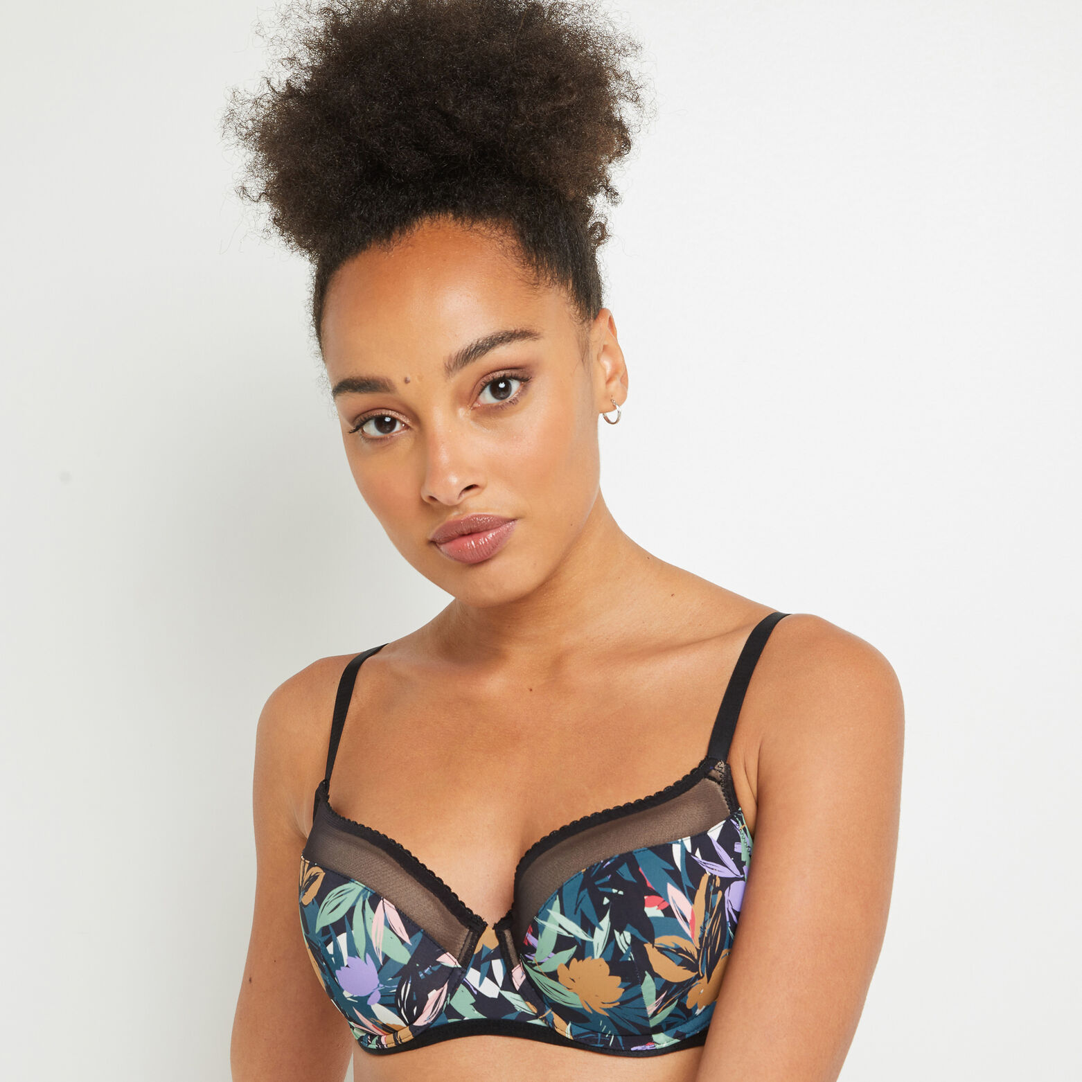 BISE SOUTIEN-GORGE AMPLIFORME MICROFIBRE MULTICO NOIR
