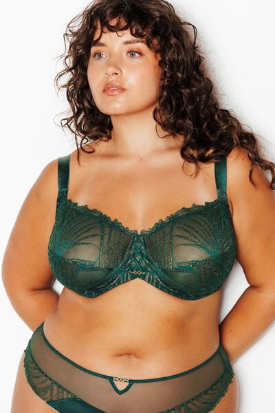SOUTIEN-GORGE GRANDE TAILLE MULTICO VERT