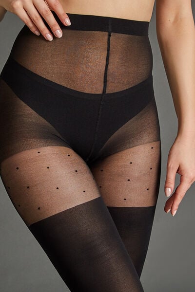 COLLANT FANTAISIE 60 DENIERS NOIR