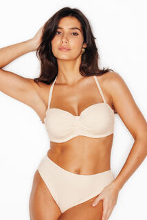 PERLE MAILLOT DE BAIN BANDEAU ECRU