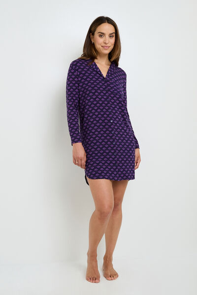 Chemise de nuit manches longues MULTICO ROSE