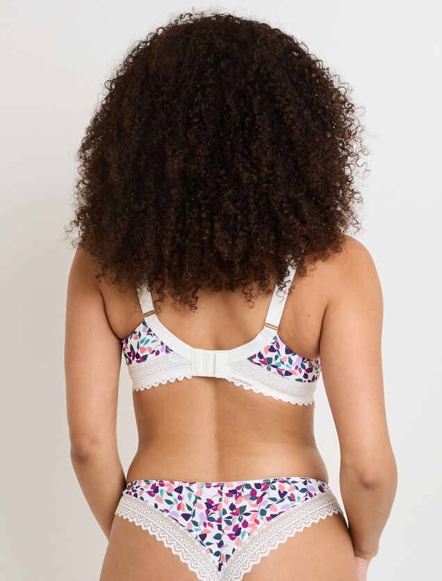 DOUCE SOUTIEN-GORGE EMBOITANT GRANDE TAILLE MICROF MULTICO BLANC