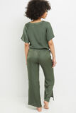 CARAMEL PANTALON LARGE  SATIN KAKI
