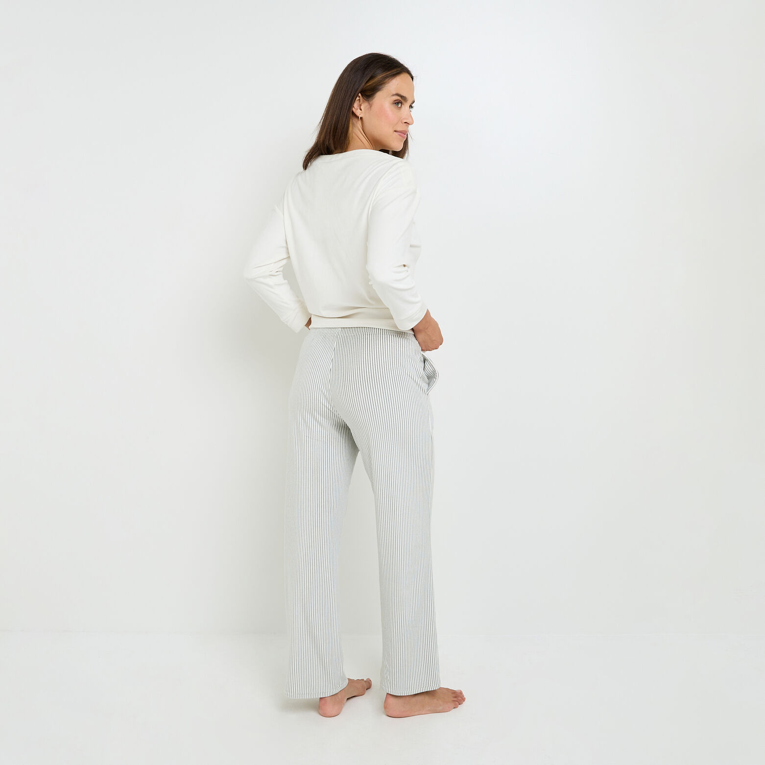 FLUFFY PANTALON DE PYJAMA MULTICO BLANC