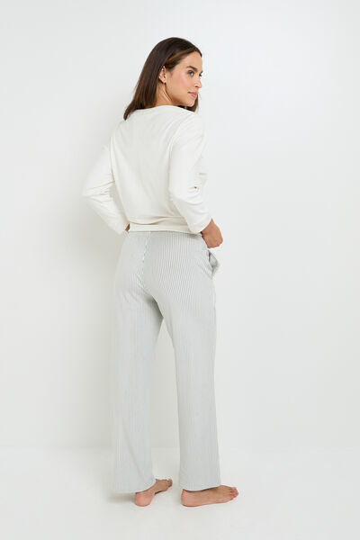 FLUFFY PANTALON DE PYJAMA MULTICO BLANC
