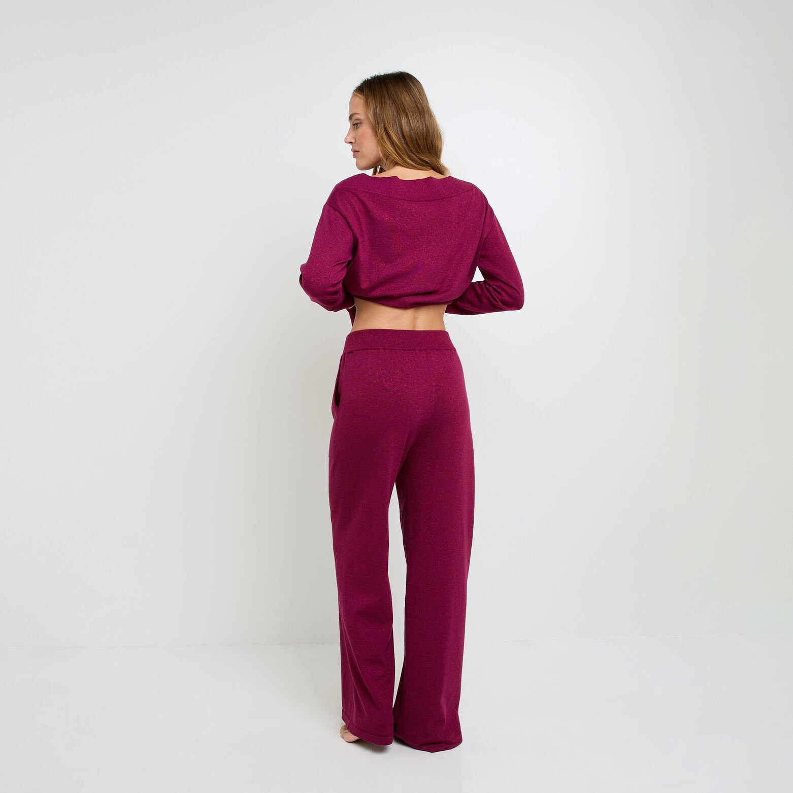 FANTASTIQUE PANTALON AVEC LUREX BORDEAUX