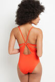 LISA MAILLOT DE BAIN 1 PIECE TRIANGLE ORANGE
