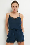 SYARA SHORT VISCOSE MARINE