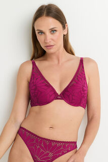 FIRE SOUTIEN-GORGE AMPLIFORME DENTELLE  ROSE