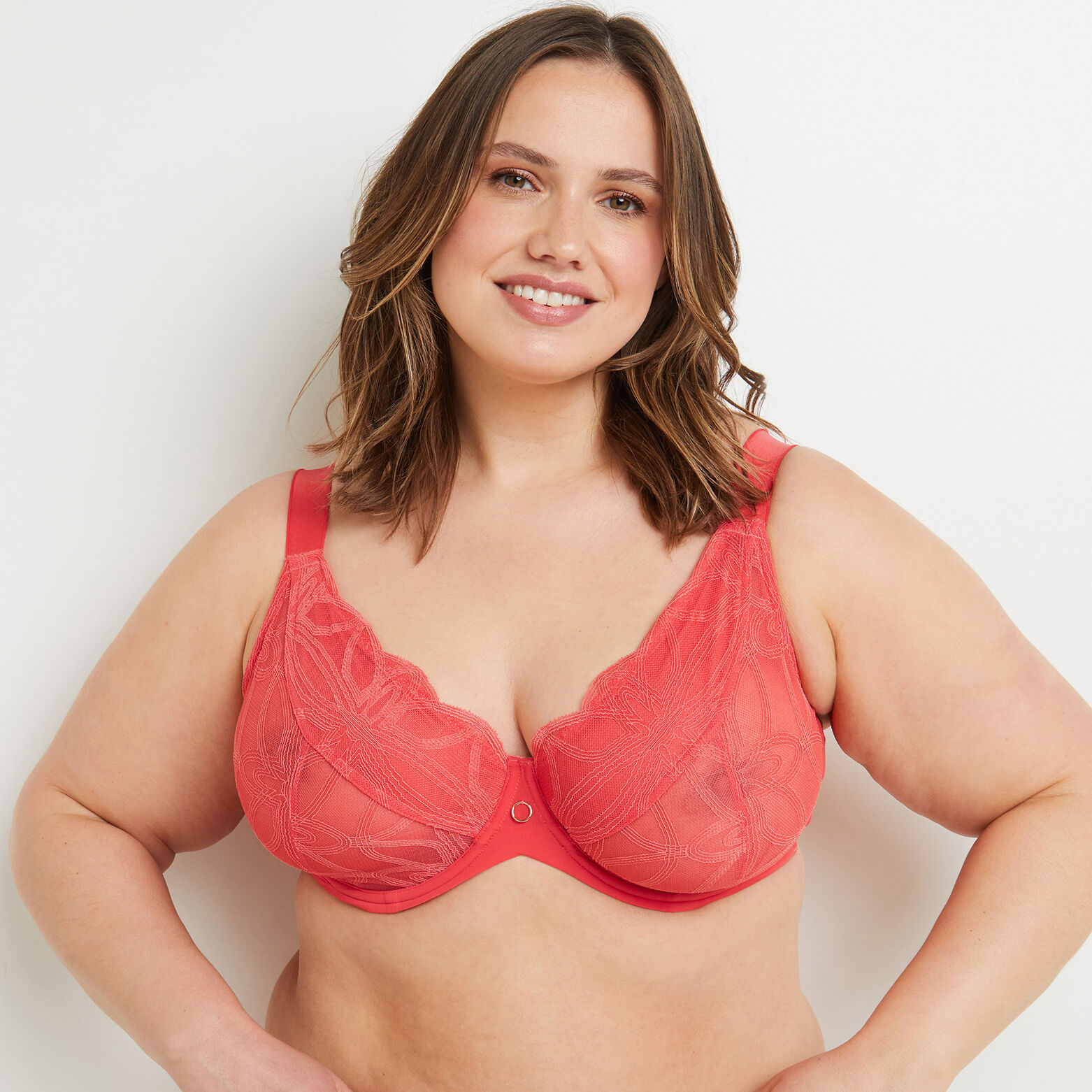 DEBORAH SOUTIEN-GORGE EMBOITANT GRANDE TAILLE DENT CORAIL