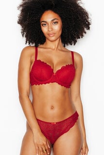 DENTELLE SOUTIEN-GORGE AMPLI DENTELLE ROUGE