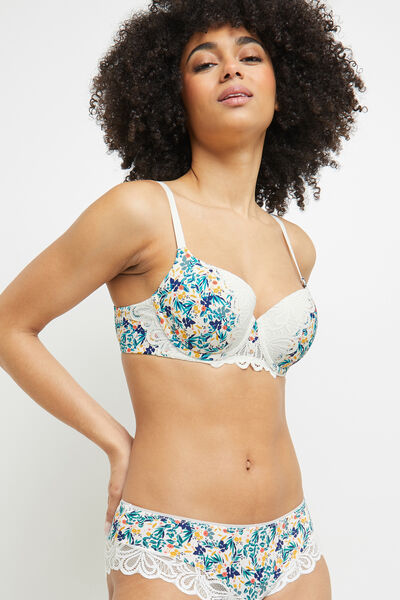 SOUTIEN-GORGE AMPLI EMBOITANT BLANC/VERT
