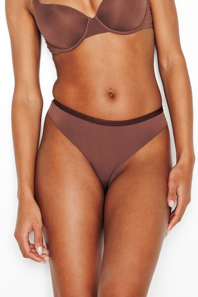 TANGA MICROFIBRE MARRON